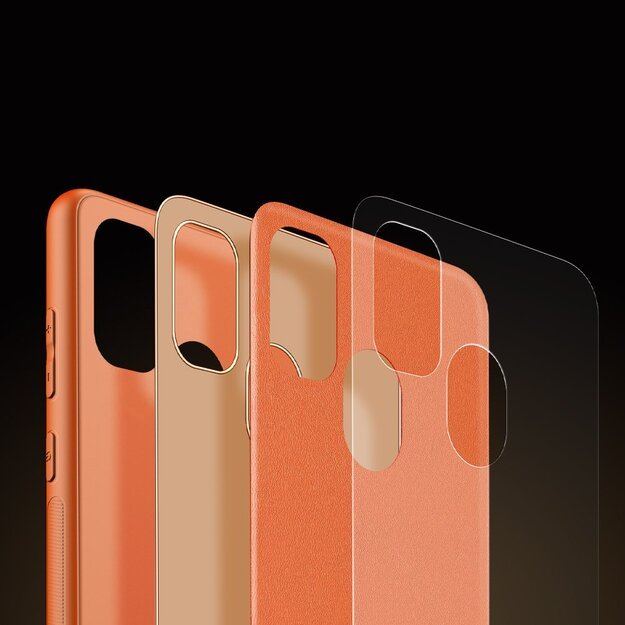 Dux Ducis Yolo elegant case made of soft TPU and PU leather for Samsung Galaxy M30s orange 9