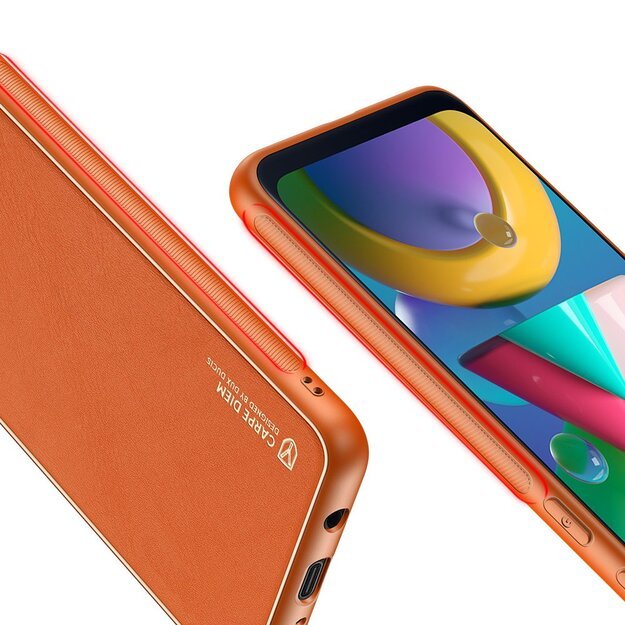 Dux Ducis Yolo elegant case made of soft TPU and PU leather for Samsung Galaxy M30s orange 7