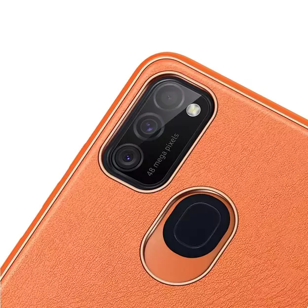 Dux Ducis Yolo elegant case made of soft TPU and PU leather for Samsung Galaxy M30s orange 18