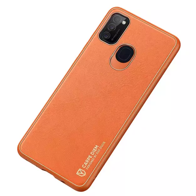 Dux Ducis Yolo elegant case made of soft TPU and PU leather for Samsung Galaxy M30s orange 16