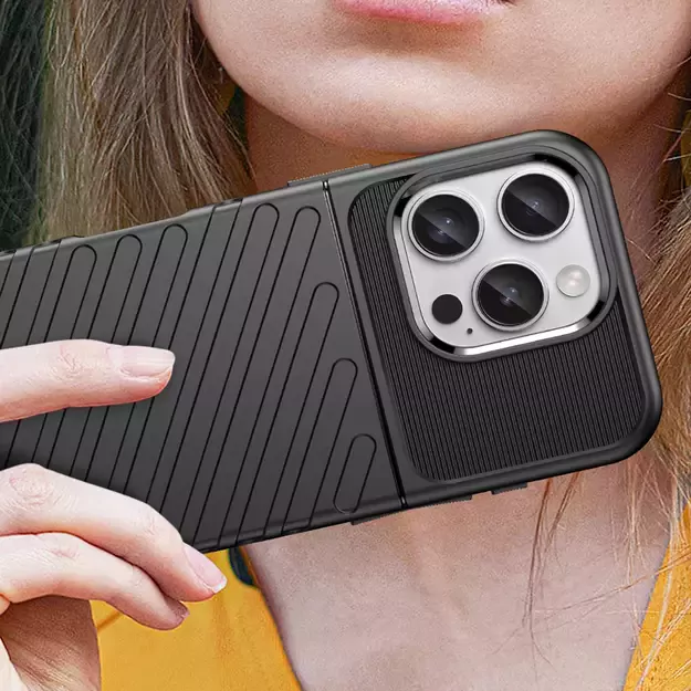 Thunder Case for iPhone 16e Silicone Armored Cover - Black 4