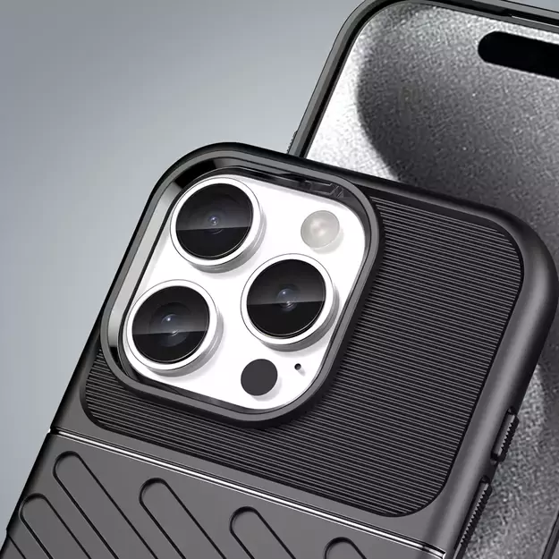 Thunder Case for iPhone 16e Silicone Armored Cover - Black 5