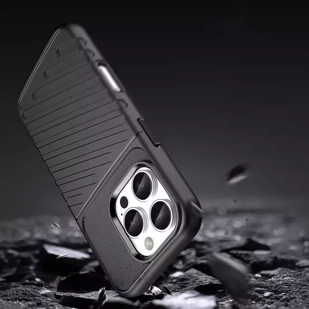 Thunder Case for iPhone 16e Silicone Armored Cover - Black 2