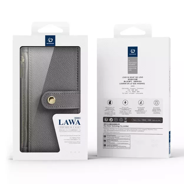 Dux Ducis Lawa Leather Case for iPhone 16 - Gray 22