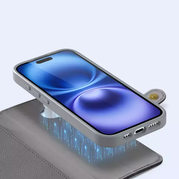 Dux Ducis Lawa Leather Case for iPhone 16 - Gray 15