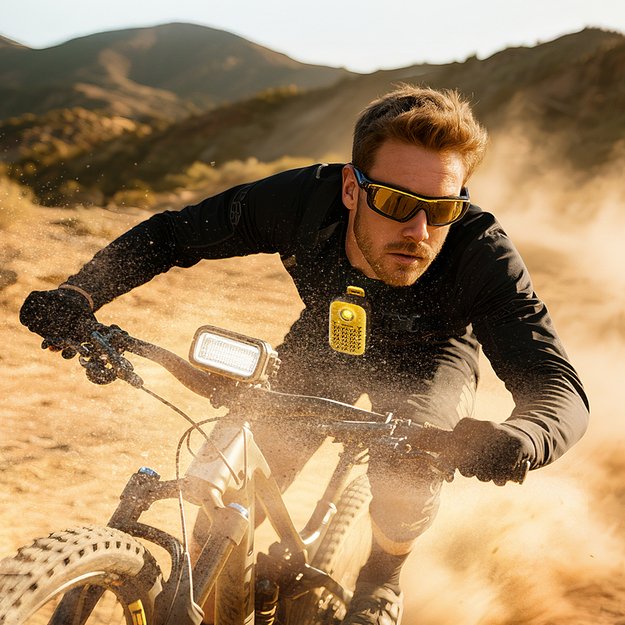 Joyroom Maya JR-MS03 portable Bluetooth speaker with built-in flashlight, resistant - yellow 11