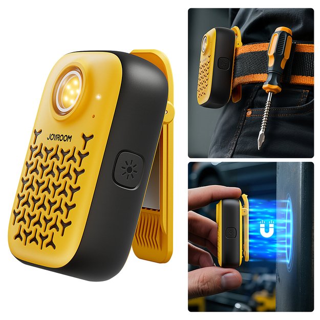 Joyroom Maya JR-MS03 portable Bluetooth speaker with built-in flashlight, resistant - yellow 3