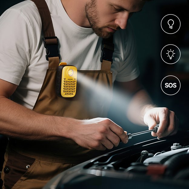 Joyroom Maya JR-MS03 portable Bluetooth speaker with built-in flashlight, resistant - yellow 7