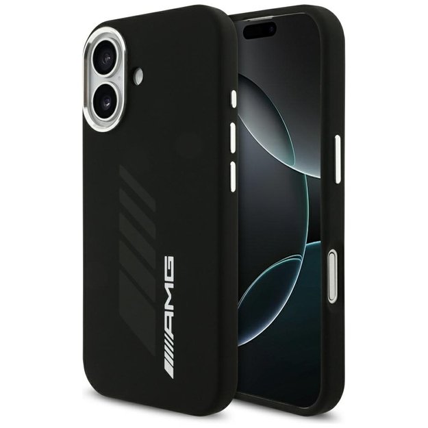 AMG Silicone Oversize Rhombs MagSafe Case for iPhone 17 - Black