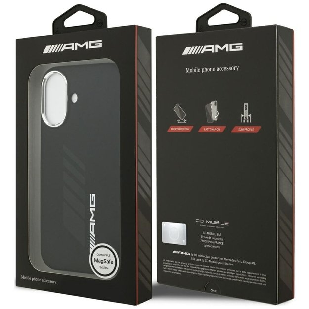 AMG Silicone Oversize Rhombs MagSafe Case for iPhone 17 - Black 7