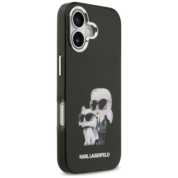 Karl Lagerfeld IML Aquarelle Karl &amp  Choupette &amp  Logo MagSafe Case for iPhone 17 - Black 3