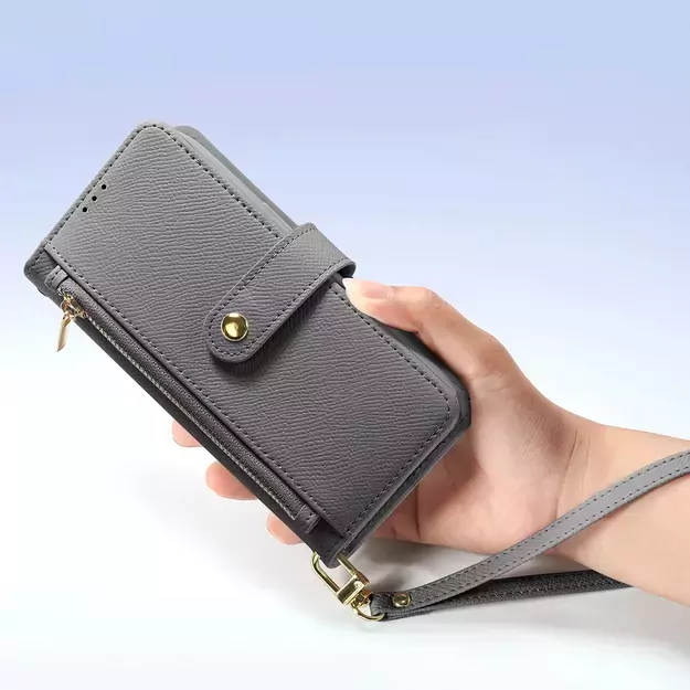 Dux Ducis Lawa Leather Case for iPhone 15 Pro Max - Gray 10