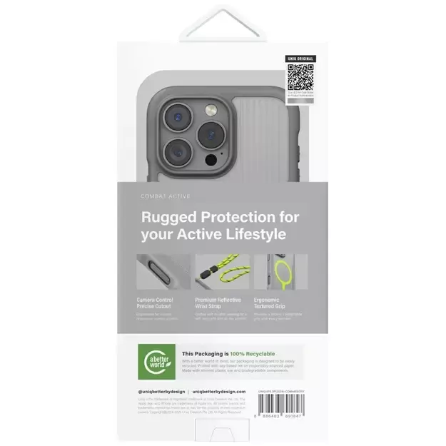 Uniq Combat Active Magclick Charging Case for iPhone 16 Pro - Gray 5