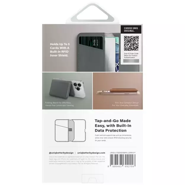 Uniq Lyden DS RFID Magnetic Wallet with Phone Stand - Green 4