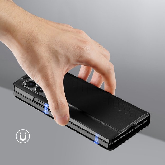 Dux Ducis Brill leather case for Samsung Galaxy Z Fold 6 with flap and card slot - black 6