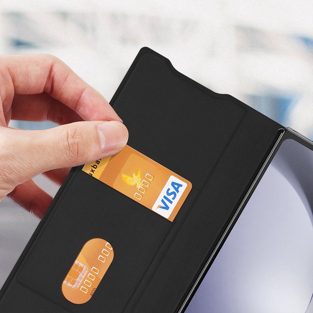 Dux Ducis Brill leather case for Samsung Galaxy Z Fold 6 with flap and card slot - black 8