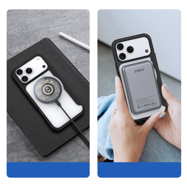 Dux Ducis Skin X Pro Case for iPhone 17 Pro Max with Wallet, MagSafe Compatible - Black 5