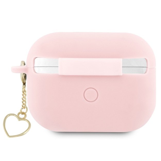 Guess GUAP2LSCHSP AirPods Pro 2 cover pink/pink Silicone Charm Heart Collection 4