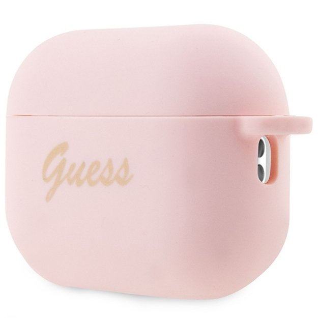 Guess GUAP2LSCHSP AirPods Pro 2 cover pink/pink Silicone Charm Heart Collection 5