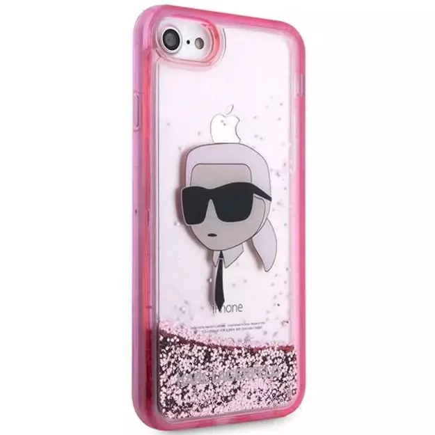 Karl Lagerfeld KLHCI8LNKHCP iPhone 7/8/ SE 2020/2022 pink/pink hardcase Glitter Karl Head 3