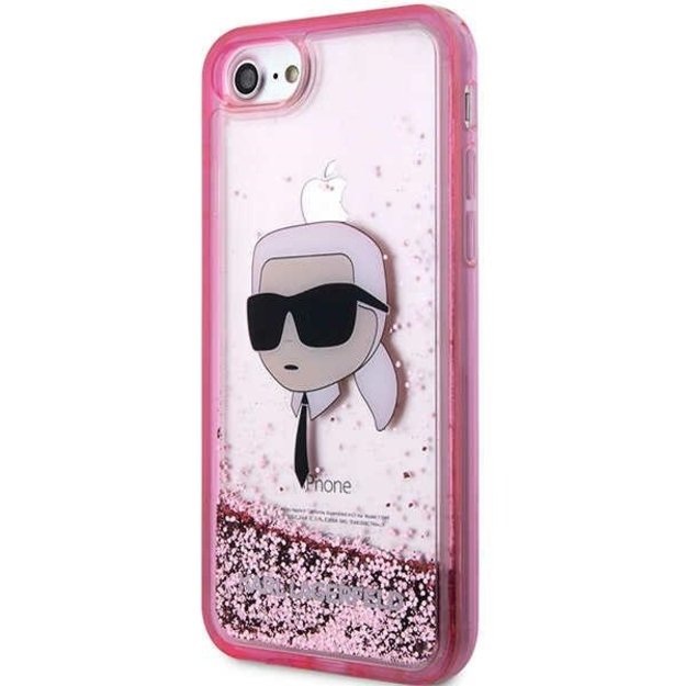 Karl Lagerfeld KLHCI8LNKHCP iPhone 7/8/ SE 2020/2022 pink/pink hardcase Glitter Karl Head 8