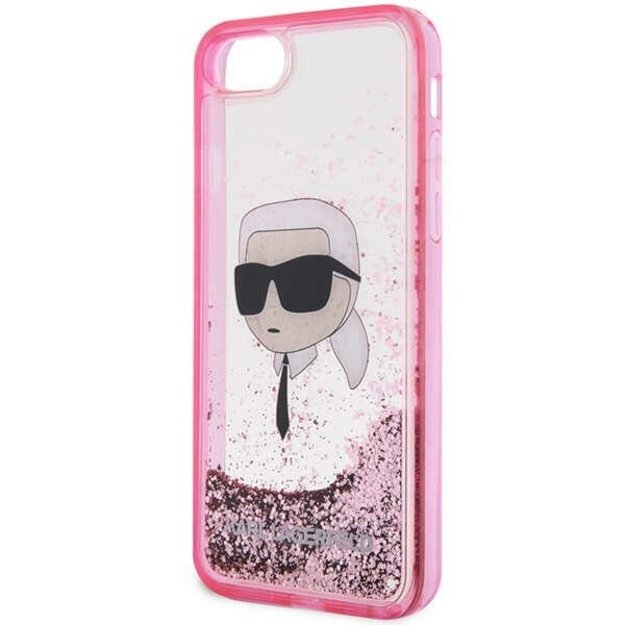 Karl Lagerfeld KLHCI8LNKHCP iPhone 7/8/ SE 2020/2022 pink/pink hardcase Glitter Karl Head 12