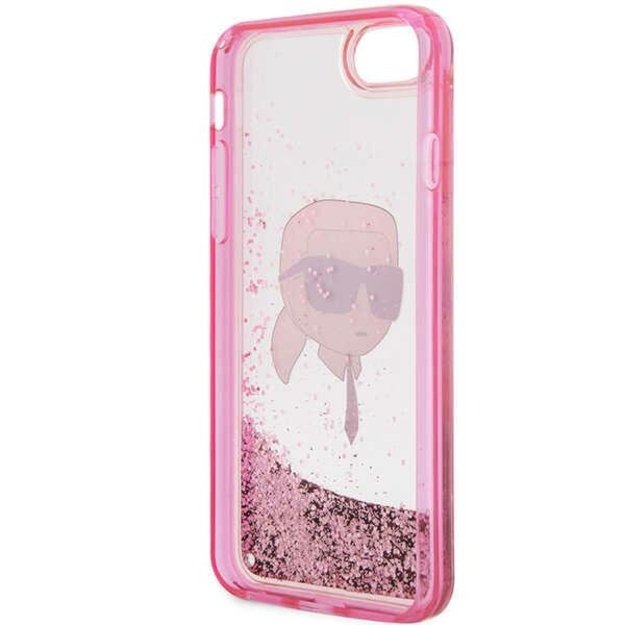 Karl Lagerfeld KLHCI8LNKHCP iPhone 7/8/ SE 2020/2022 pink/pink hardcase Glitter Karl Head 13