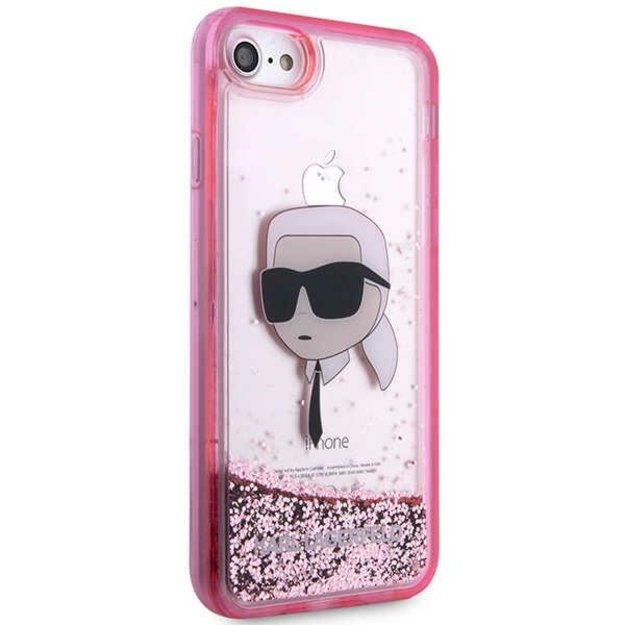 Karl Lagerfeld KLHCI8LNKHCP iPhone 7/8/ SE 2020/2022 pink/pink hardcase Glitter Karl Head 10