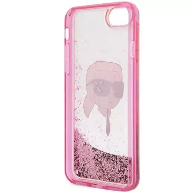 Karl Lagerfeld KLHCI8LNKHCP iPhone 7/8/ SE 2020/2022 pink/pink hardcase Glitter Karl Head 6