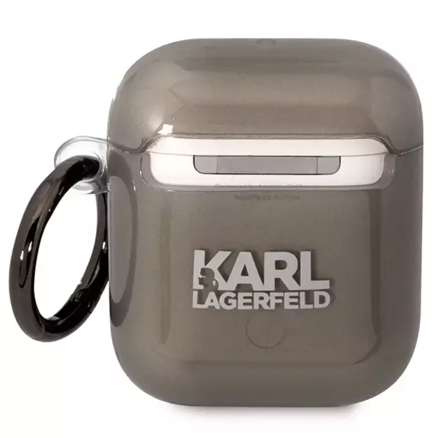 Karl Lagerfeld KLA2HNIKTCK AirPods 1/2 cover black/black Karl`s Head 1