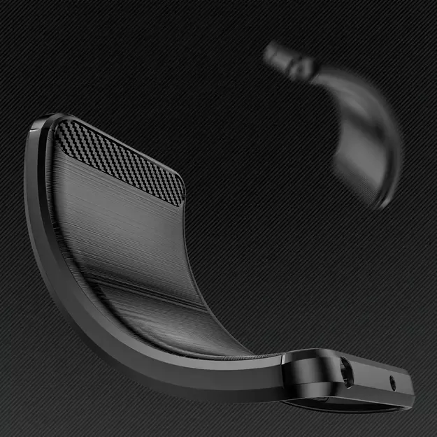 Carbon Case for Motorola Moto G Power 2023 flexible silicone carbon cover black 3