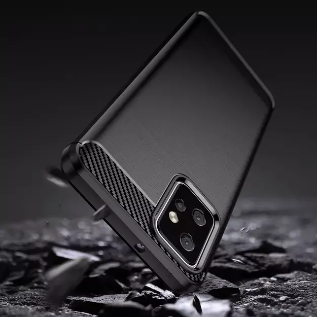 Carbon Case for Motorola Moto G Power 2023 flexible silicone carbon cover black 2