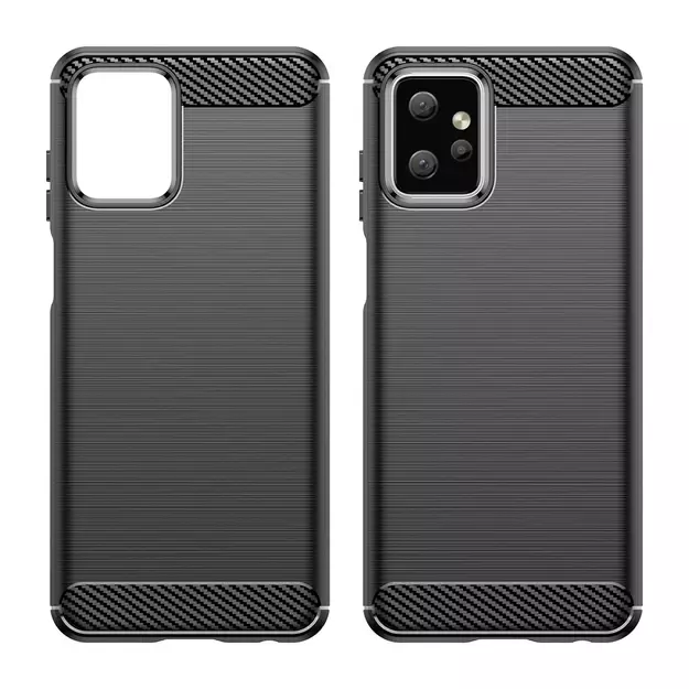 Carbon Case for Motorola Moto G Power 2023 flexible silicone carbon cover black 6