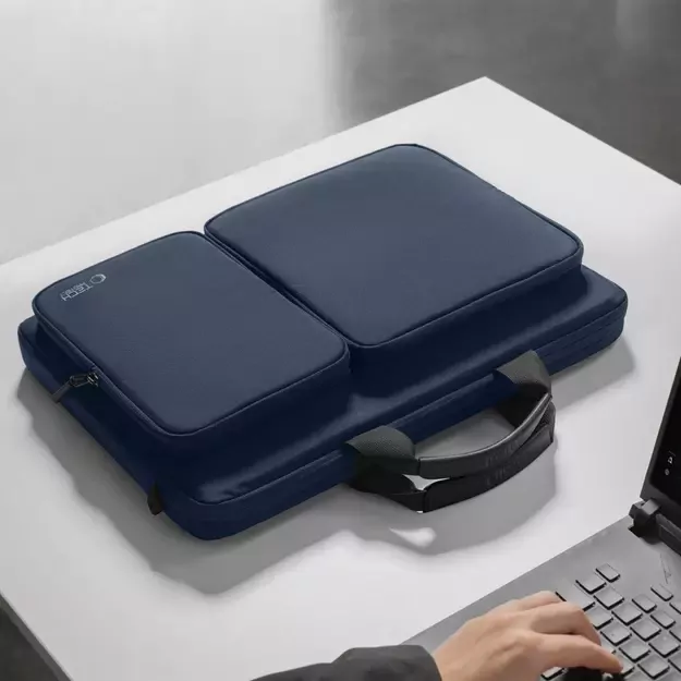 Tech-Protect Defender Bag for 17&quot  Laptop - Navy Blue 24