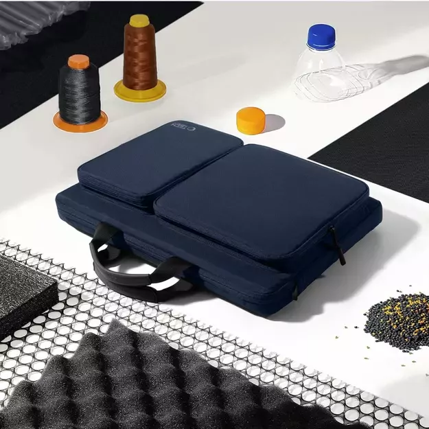Tech-Protect Defender Bag for 17&quot  Laptop - Navy Blue 23