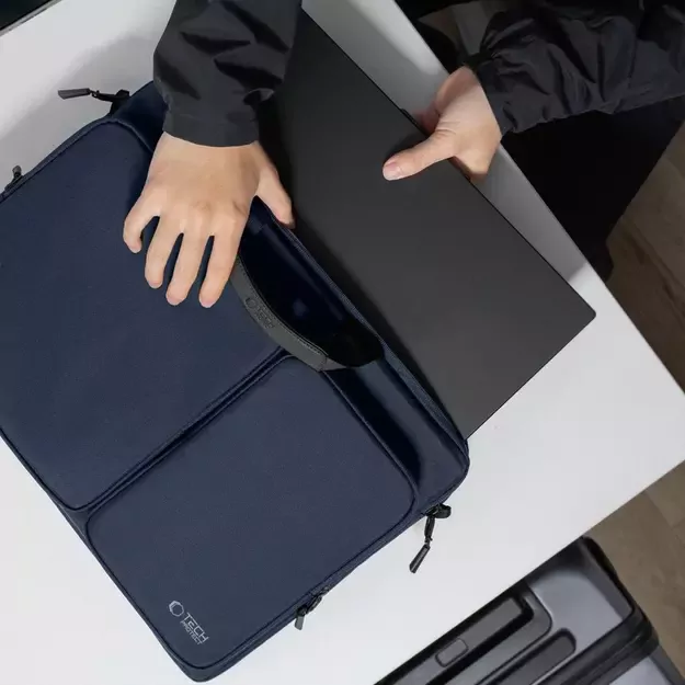 Tech-Protect Defender Bag for 17&quot  Laptop - Navy Blue 25