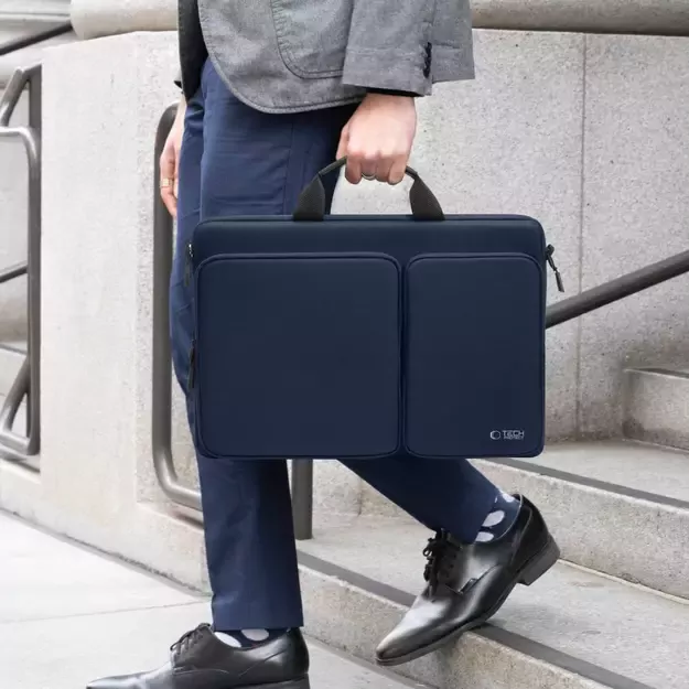 Tech-Protect Defender Bag for 17&quot  Laptop - Navy Blue 28
