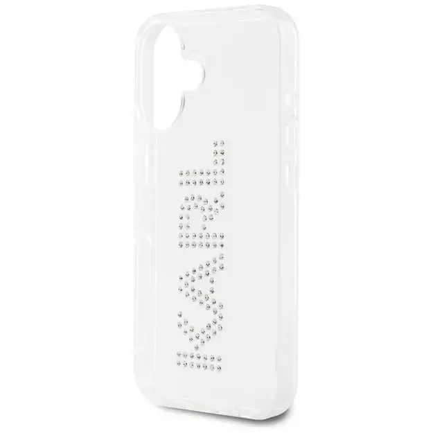 Karl Lagerfeld IML Rhinestones Logo iPhone 16 Case - Transparent 5