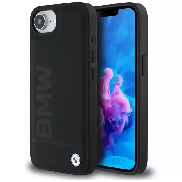 BMW Leather Hot Stamp iPhone 16e Case - Black