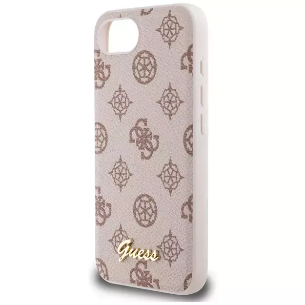 Guess Peony Script Logo MagSafe iPhone 16e Case - Brown 5