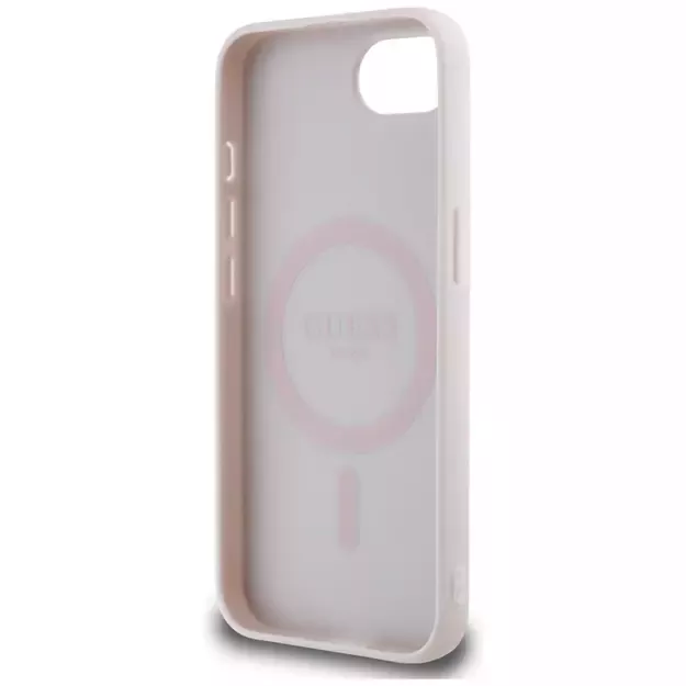Guess Peony Script Logo MagSafe iPhone 16e Case - Brown 6
