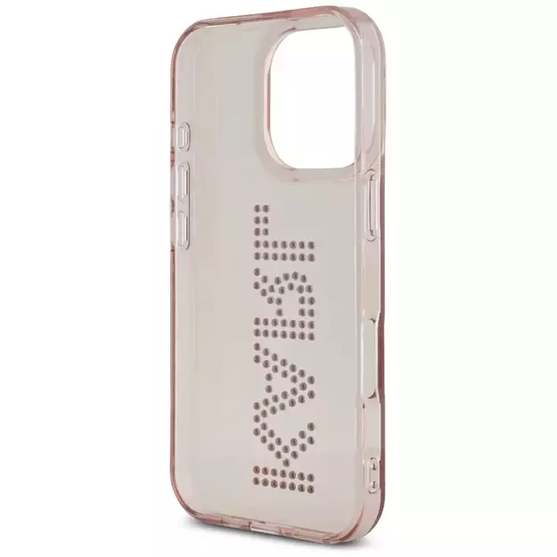 Karl Lagerfeld IML Rhinestones Logo iPhone 16 Pro Case - Pink 6