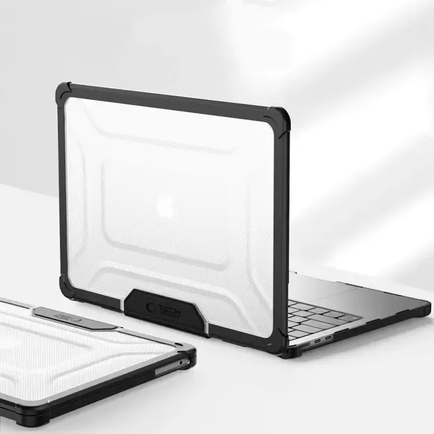 Tech-Protect SmartShell Pro case for MacBook Air 13&quot  2023-2025 M2 / M3 / M4 - transparent and black 4