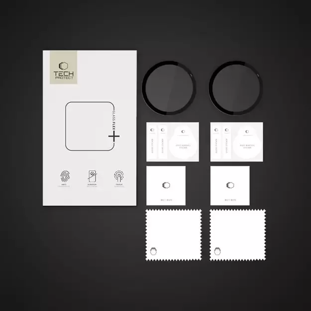 Tech-Protect Glass Flex+ 2-pack hybrid glass for Garmin Vivoactive 6 - black 3