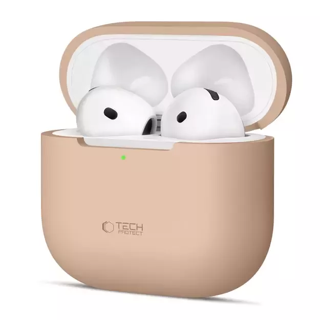 Tech-Protect Silicone Case for Apple AirPods 4 - Beige