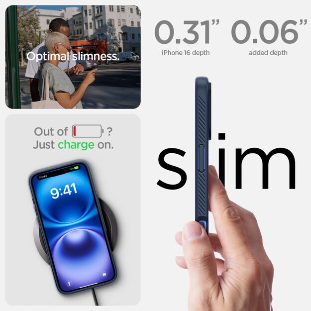 Spigen Liquid Air iPhone 16 Case - Blue 12