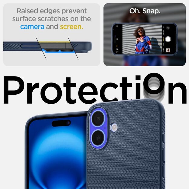 Spigen Liquid Air iPhone 16 Case - Blue 11