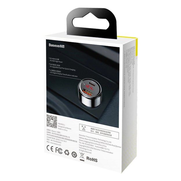 Baseus Magic Series PPS CCMLC20C-01 car charger 45W USB-C PD / USB-A QC - black 6