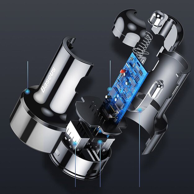 Baseus Magic Series PPS CCMLC20C-01 car charger 45W USB-C PD / USB-A QC - black 13