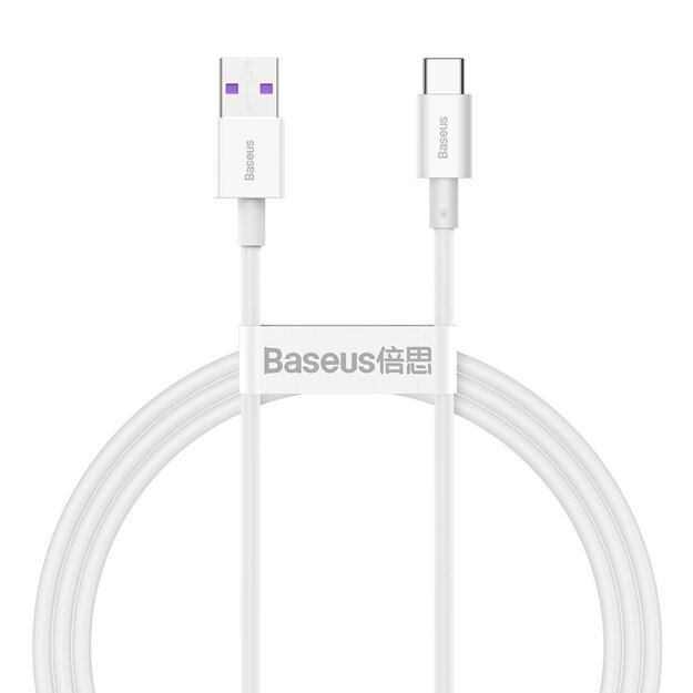 Baseus Superior USB Cable - USB Type C 66 W 6A 1 m White (CATYS-02)